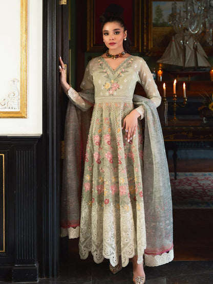 Shiza Hassan Aira Luxury Pret Cotton Net Embroidered Stitched 4-Piece Suit-Miha