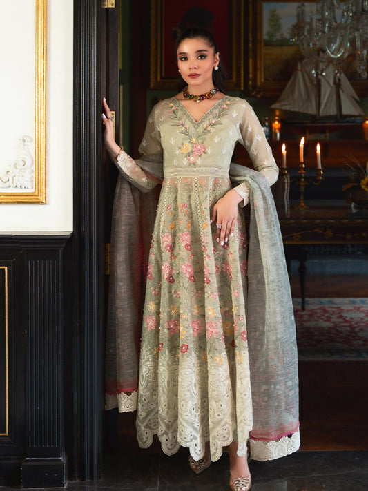 Shiza Hassan Aira Luxury Pret Cotton Net Embroidered Stitched 4-Piece Suit-Miha