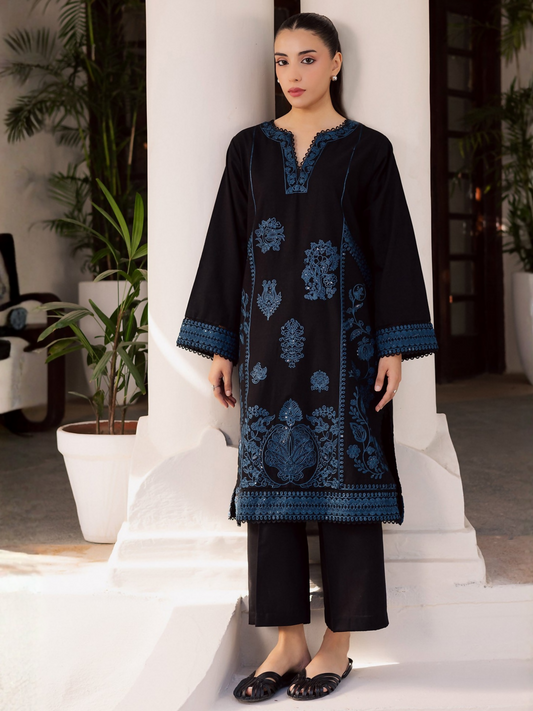 Mannat Clothing Laila Winter Pret '25 Karandi Embroidered Stitched Suit-Bold