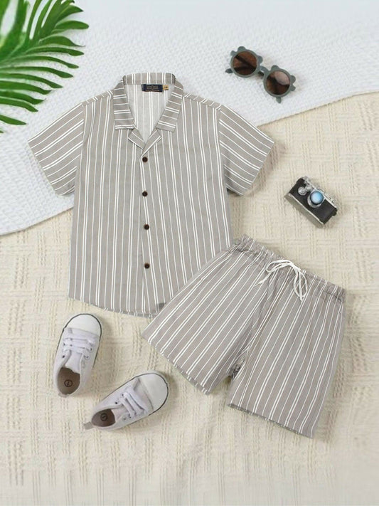 White Velvour Boys & Girls Printed Co-ord Set-VC05