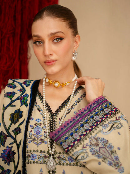 Binilyas Saqqara Kotrai Embroidered Stitched 3-Piece Suit-165-B