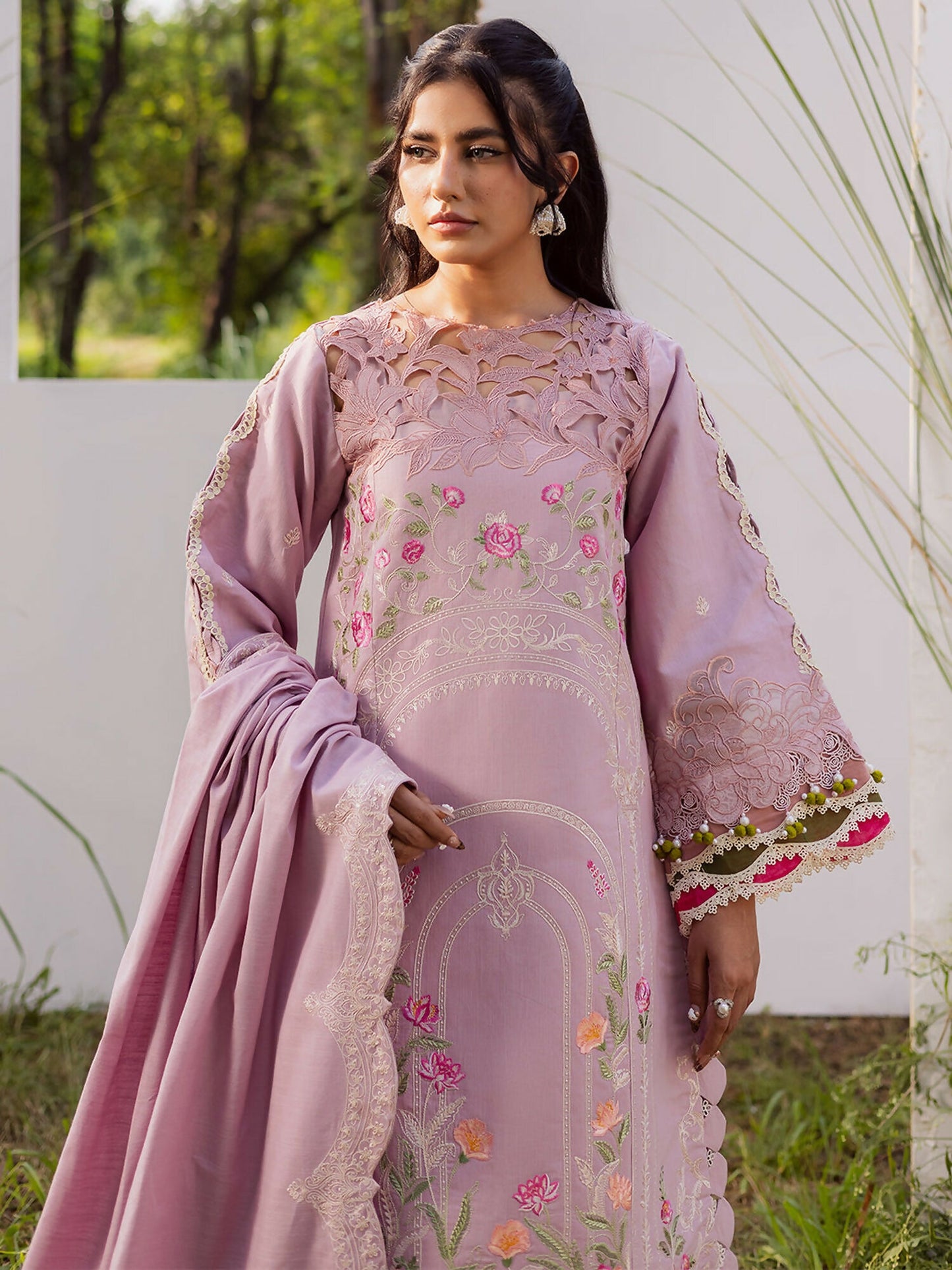 Parishay Winterwood Tales Khaddar Embroidered Stitched 3-Piece Suit-WW - 10