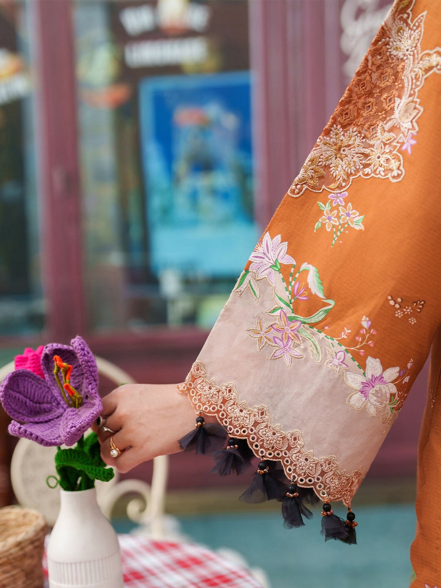 Parishay Ivy Bloom Viscose Embroidered Stitched 3-Piece Suit-IW-12