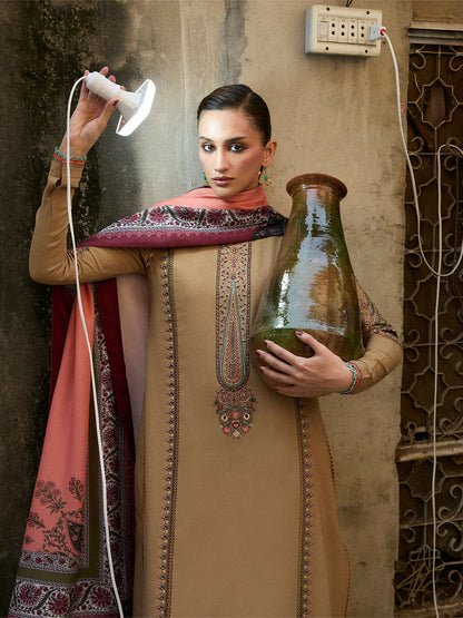 Jugnu by Hussain Rehar Karandi AW 25 - Edit III Embroidered Unstitched 3-Piece Suit-Dahr