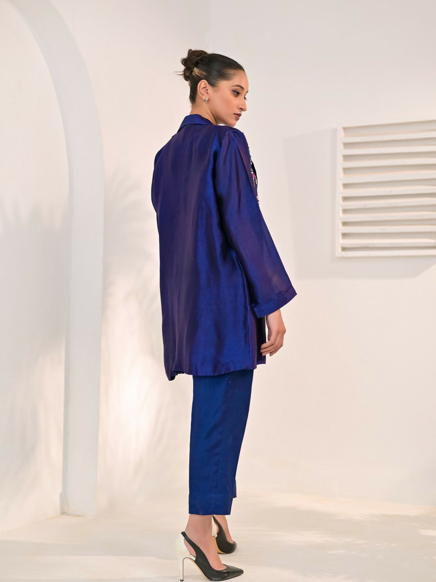 Ruby's Couture The Luxe Edit Sheesha Silk Embellished Stitched 3-Piece Suit-Noura