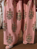 Hussain Rehar Basic Not Basic 3 Raw Silk Embellished Stitched 3-Piece Suit-Incarnat