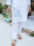 HU Studios Soléa Collection Lawn Cotton Embroidered Stitched 2-Piece Suit-Azure Mist