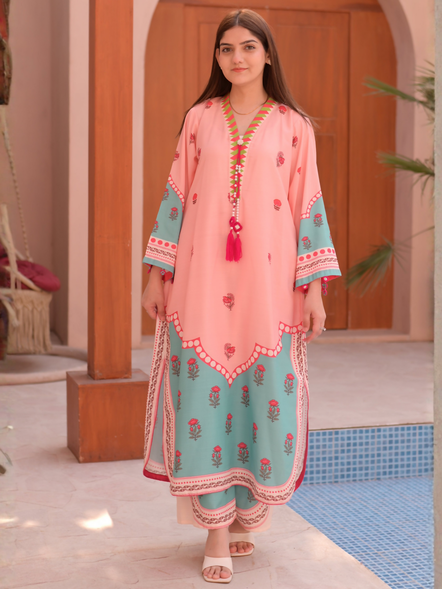 MH Cloth House Poly Lawn Printed Stitched 2-Piece Suit-Dilafroz
