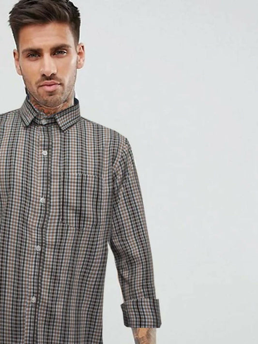 Funkys Vertical Checkered Casual Shirt-8689