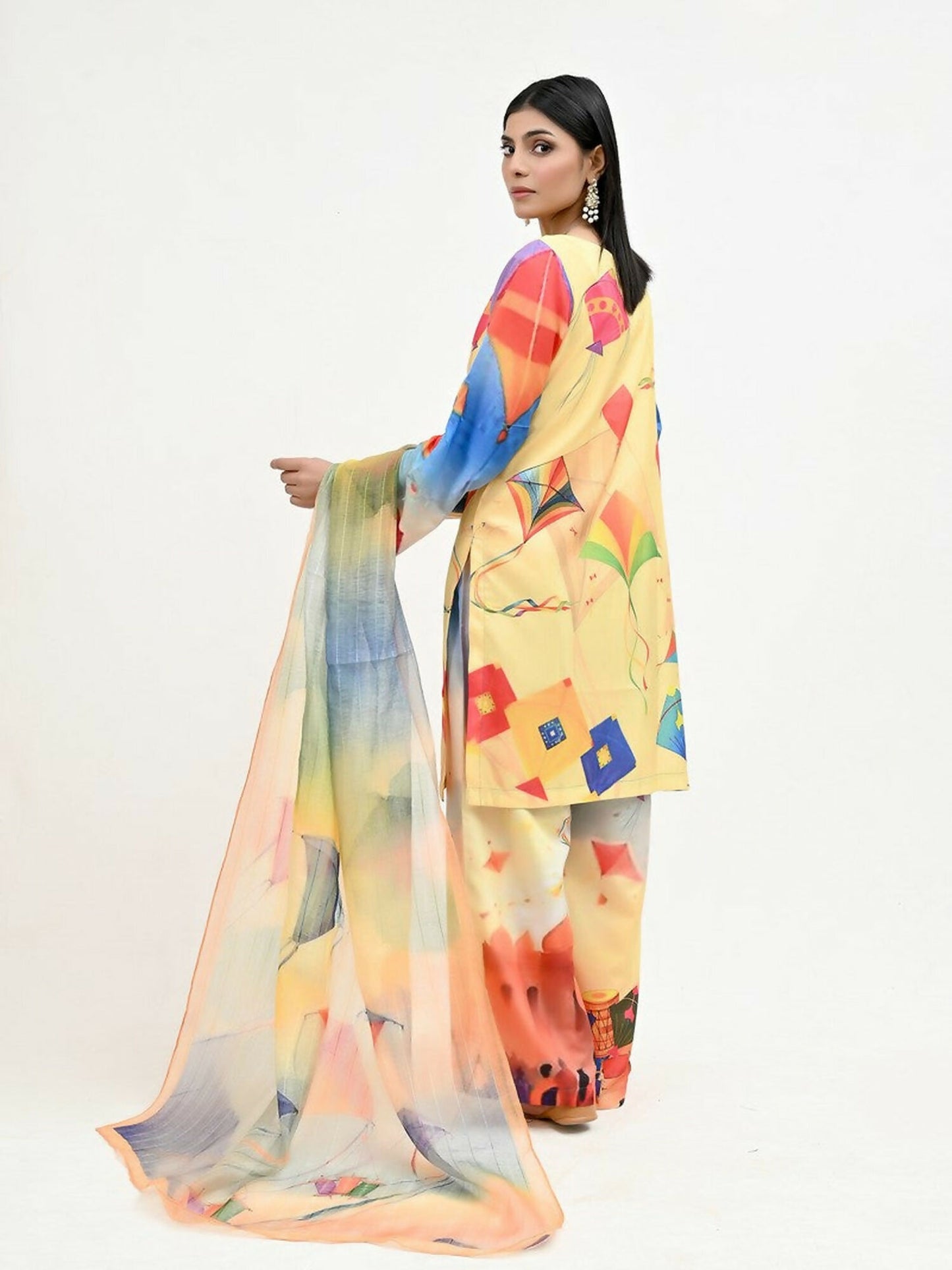 Imran Aftab Basant Mela Raw Silk Printed Unstitched 3-Piece Suit-IARP 04