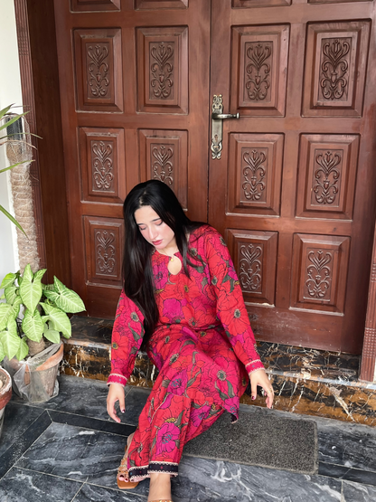 Bin Shaukat Khaddar Printed Stitched 2-Piece Suit