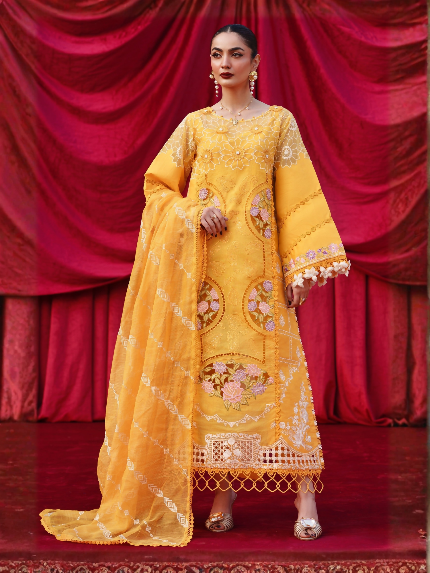 Parishay Summer Queen Lawn Embroidered Unstitched 3-Piece Suit-SQ-08