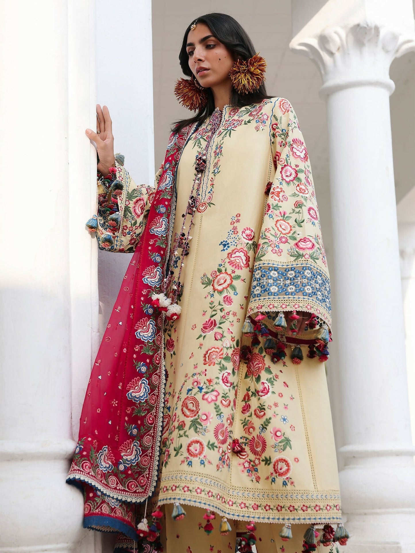 Hussain Rehar Luxury Lawn'26 Eid Edit Embroidered Unstitched 3-Piece Suit-Zubdah