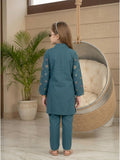 Velvour Girls Cotton Embroidered Co-Ord Set-VG216-A