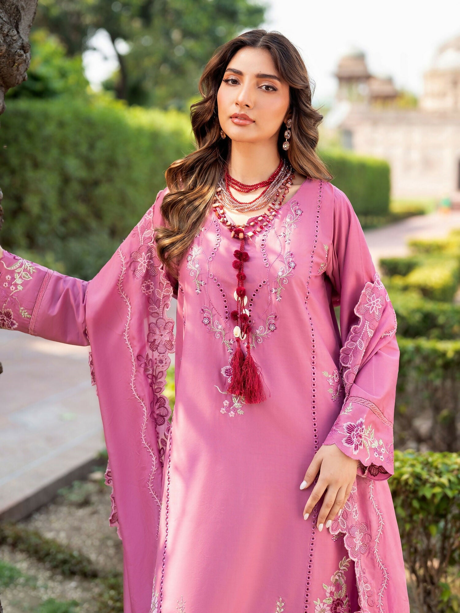 Panache Apparel Rang-e-Bahar Lawn Embroidered Stitched Suit-Suroor
