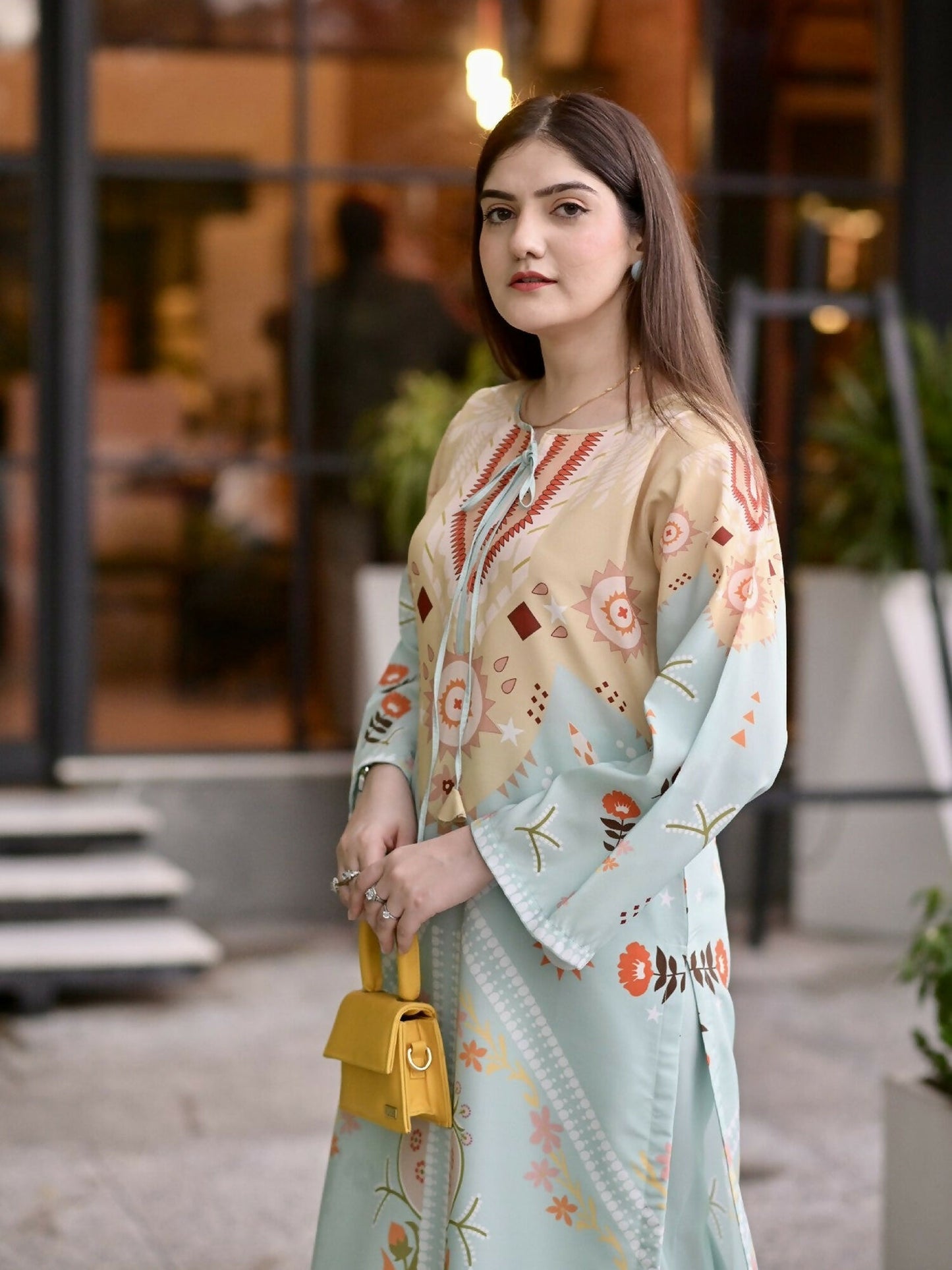 MH Cloth House Poly Lawn Printed Co-Ord Set-Dilnashin