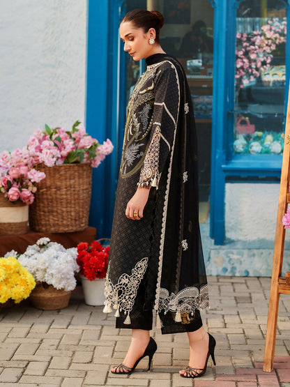 Parishay Ivy Bloom Viscose Embroidered Stitched 3-Piece Suit-IW-10