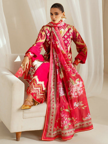 Binilyas Eres Bonita Viscose Embroidered Stitched 3-Piece Suit-1102-A