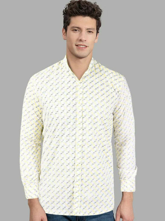 Funky’s Printed Rage YELLOW Lift Shirt-10232