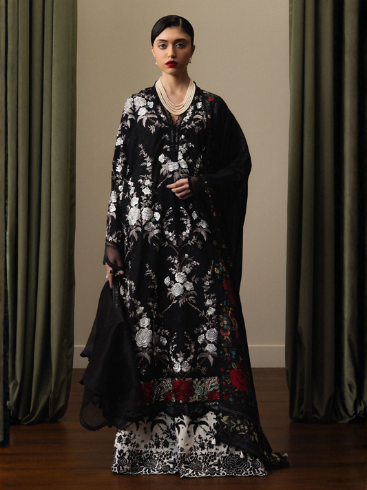 Zara ShahJahan Satori'26 Lawn Embroidered Unstitched 3-Piece Suit-Takumi-D10