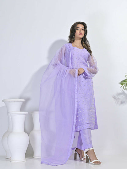 Ruby's Couture Festive Fall'25 Organza Embellished Stitched 3-Piece Suit-Rinaz