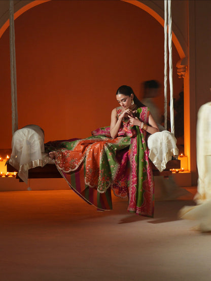 Binilyas Mashriq Luxury Lawn'26 Embroidered Unstitched 3-Piece Suit-D-114-B