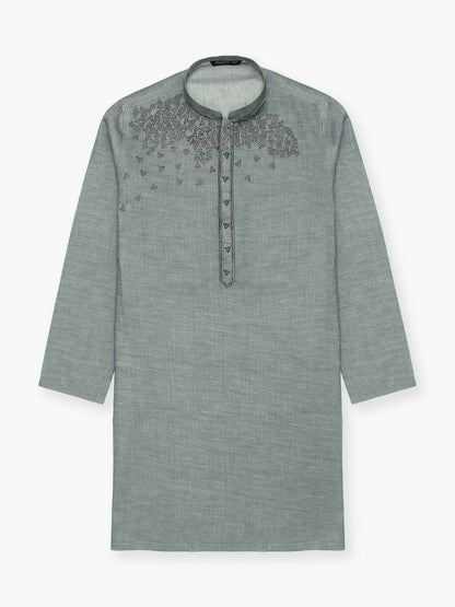 Velvour Boys Cotton Embroidered Stitched Kurta-VB199-B