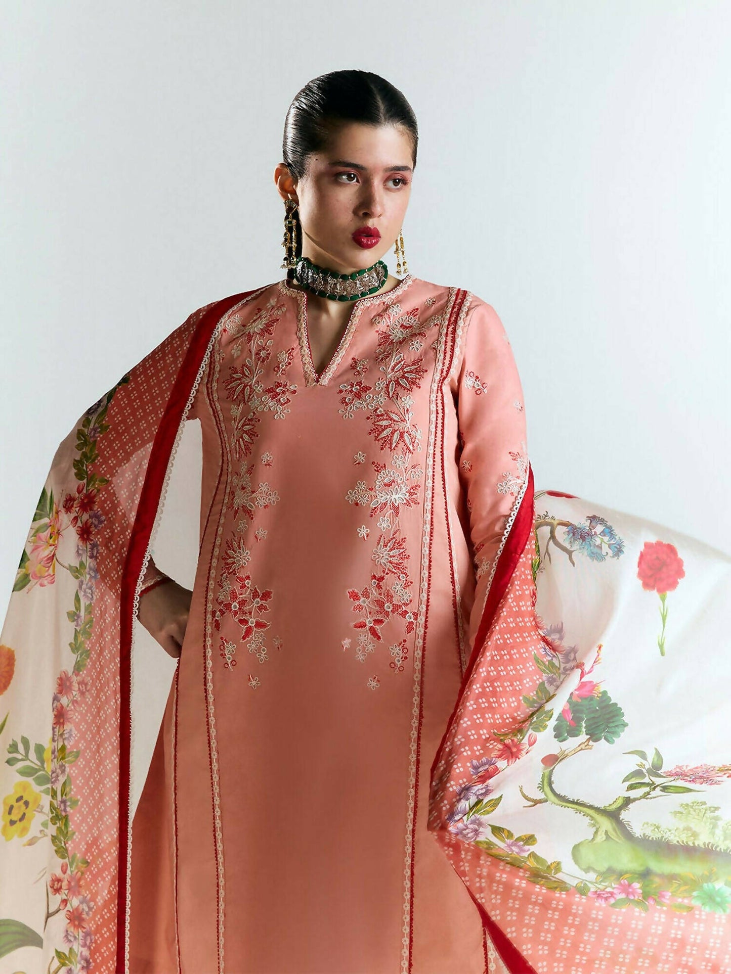 Jugnu by Hussain Rehar SS'25 Edit II Cotton Embroidered Unstitched 3-Piece Suit-BAHAR