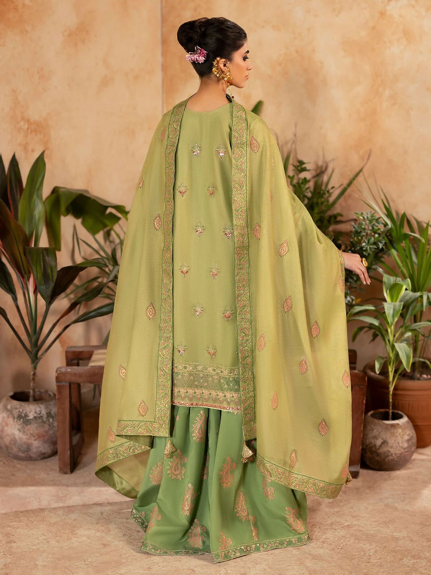 Shurooq Kanpur 1912 Net Embellished Gharara-Moti Mahal