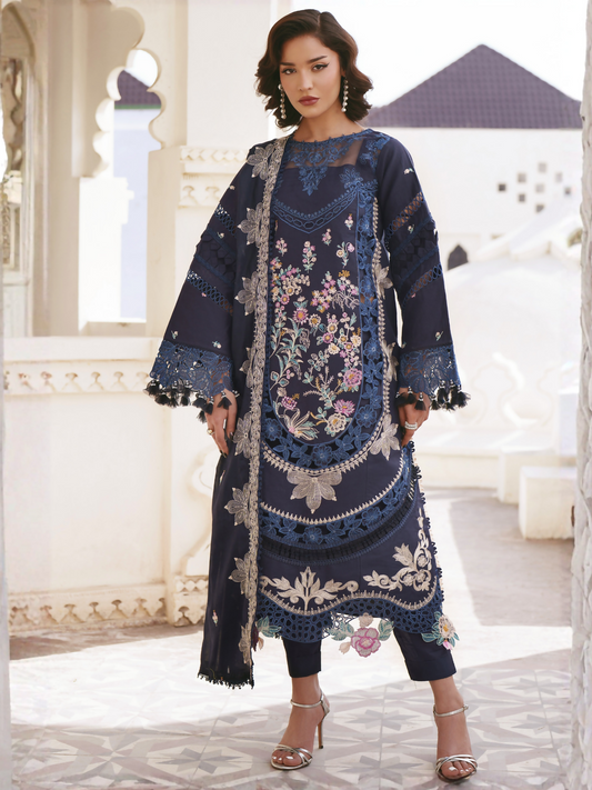 Parishay Shangrila Lawn Embroidered Unstitched 3-Piece Suit-SLA-01