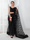 Imran Aftab Lux Winter Wedding Organza Embroidered Unstitched Saree-IASC-25