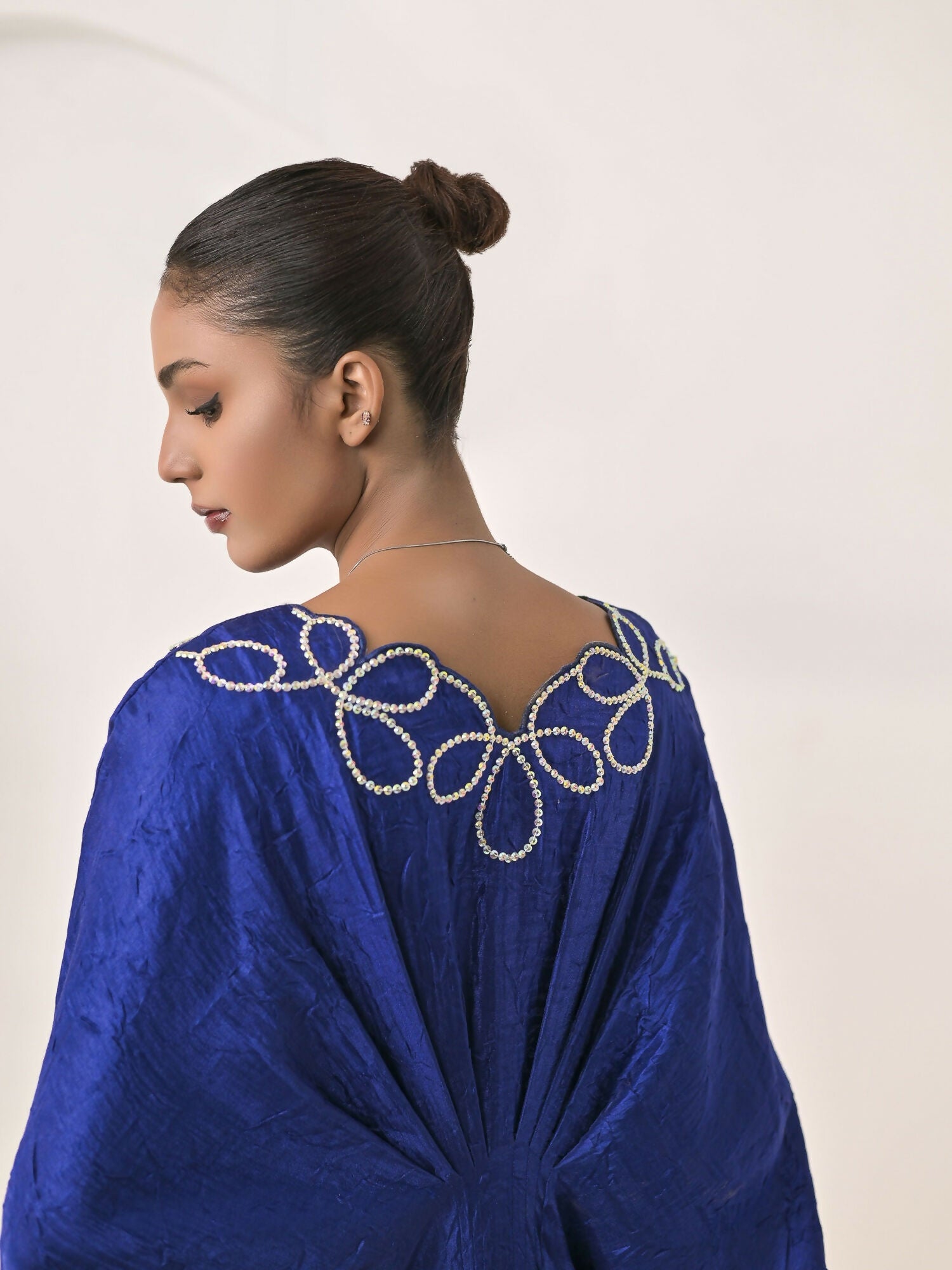 Ruby's Couture The Luxe Edit Pure Crush Silk Embellished Kaftan Set-Heer