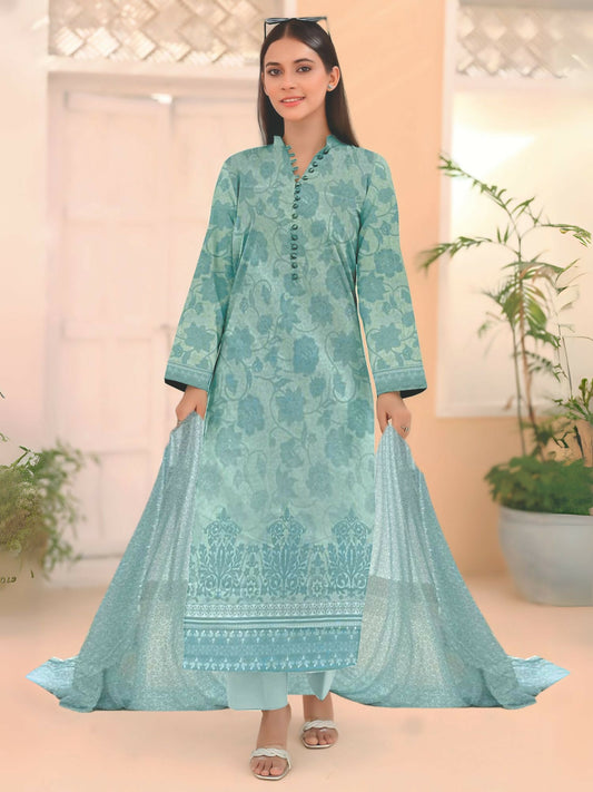 Cross Sketch GUL RUKH unstitched 2-piece lawn suit with digital printed lawn shirt and bamber chiffon dupatta, elegant and stylish design