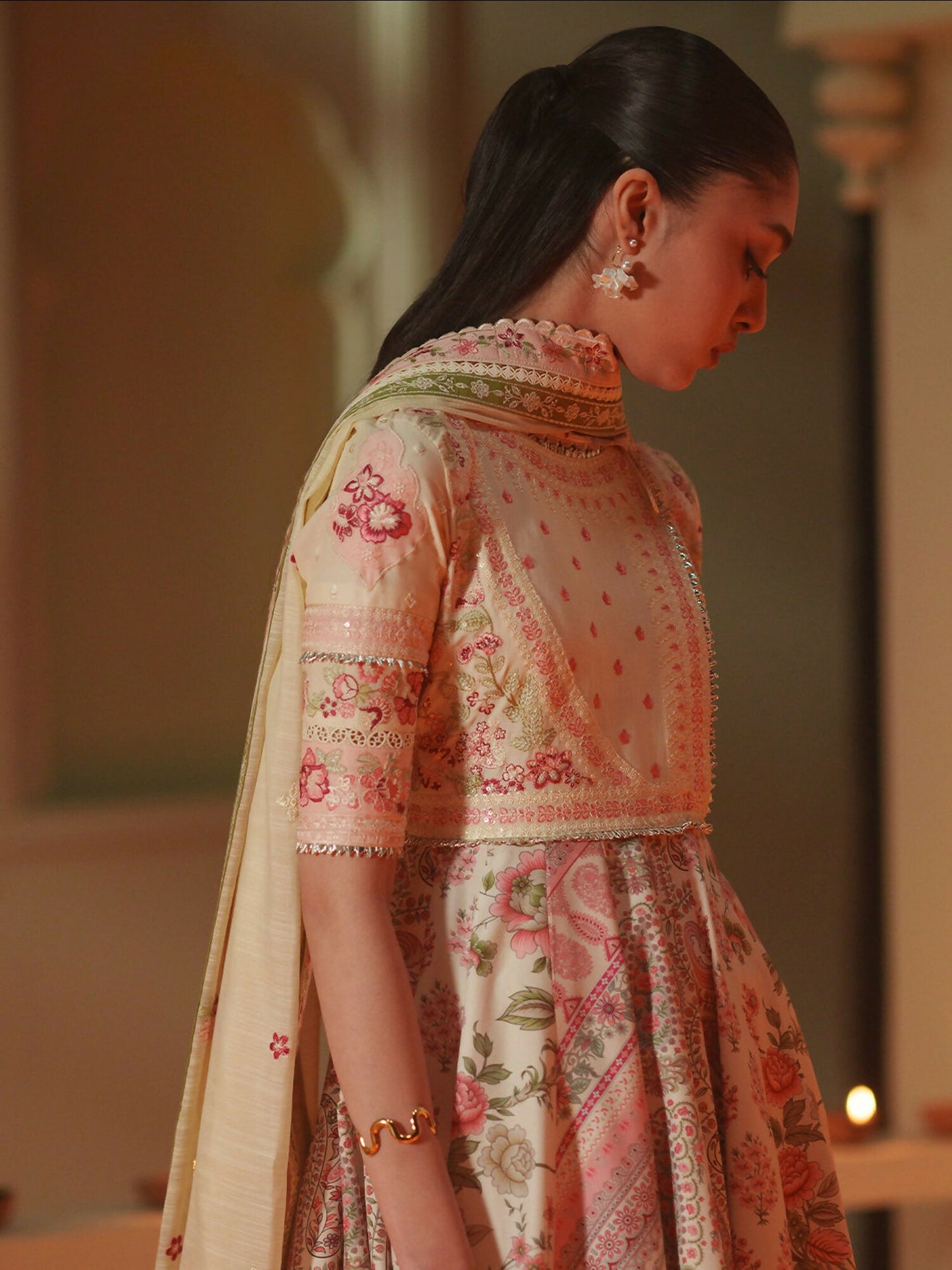 Binilyas Mashriq Luxury Lawn'26 Embroidered Unstitched 3-Piece Suit-D-115-A