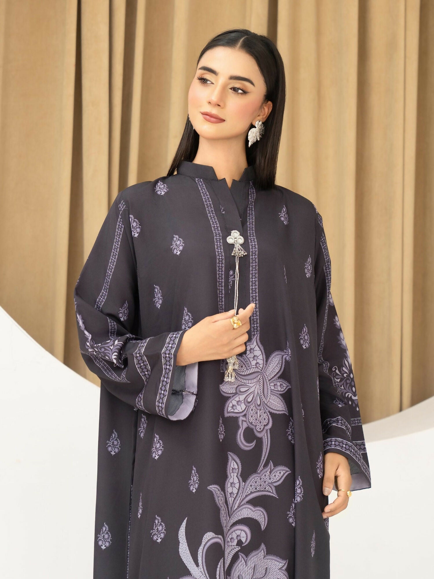 Panache Apparel Florise Lawn Printed Shirt-Veone