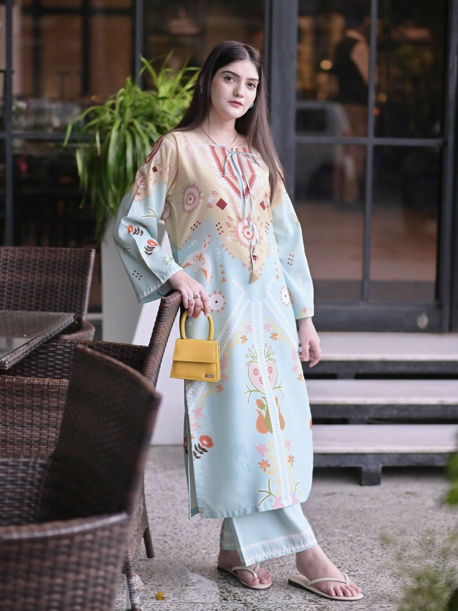 MH Cloth House Poly Lawn Printed Co-Ord Set-Dilnashin