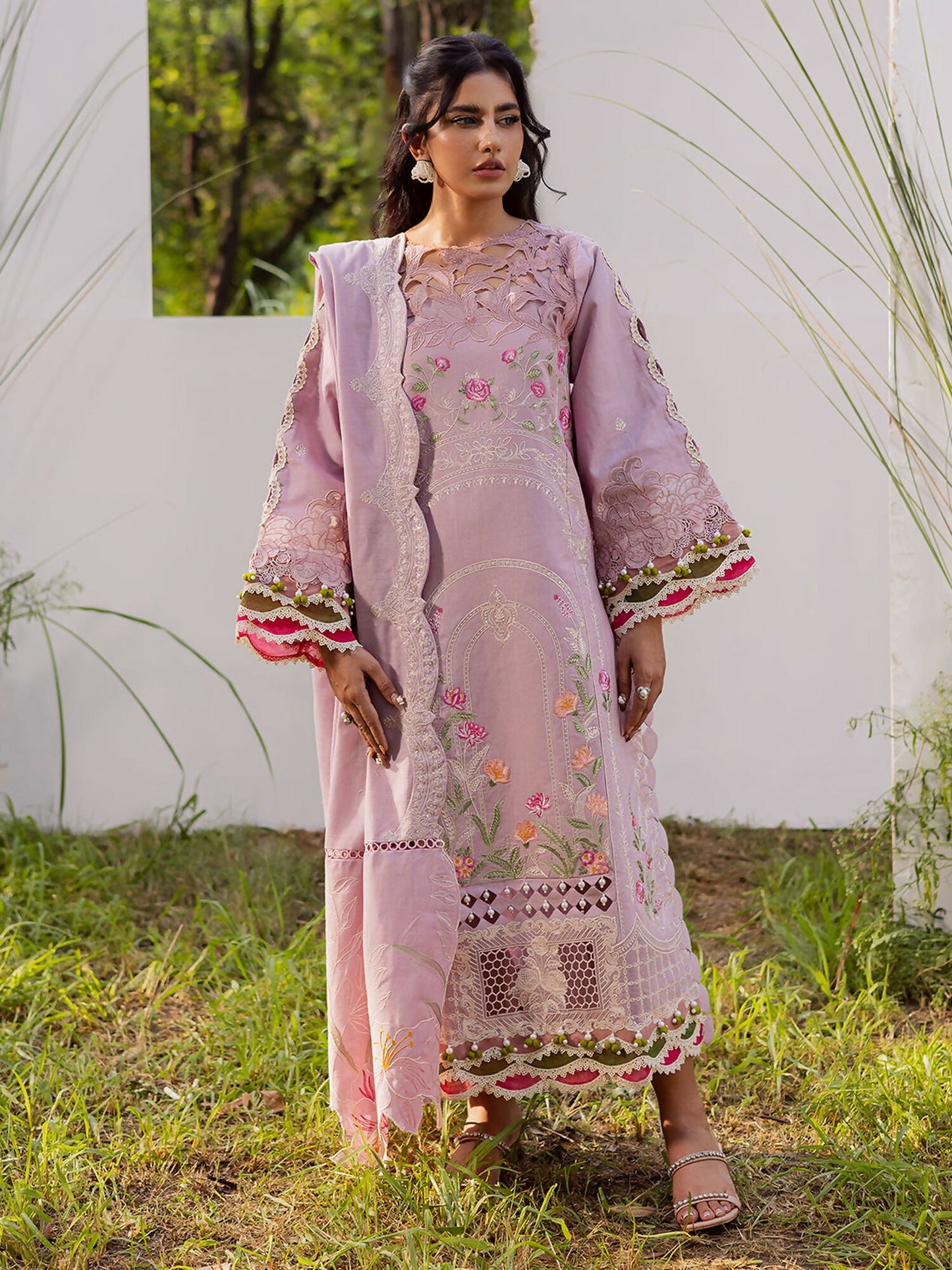 Parishay Winterwood Tales Khaddar Embroidered Stitched 3-Piece Suit-WW - 10