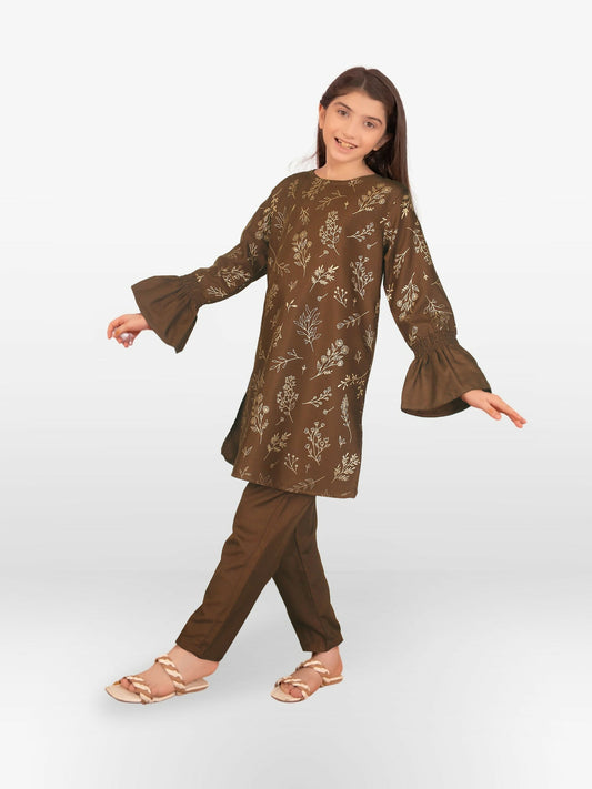 Designer Top & Capri set made from soft viscose fabric, featuring full sleeves and a customized fit—perfect for summer comfort and a fashionable look.