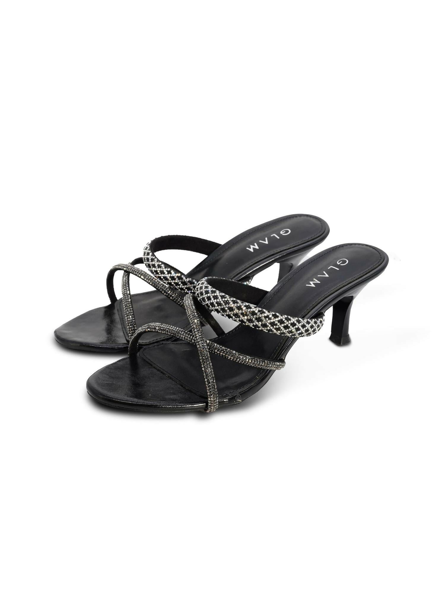 Black Royale Leather Women’s Heels-780