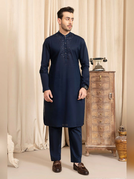 Fabrich Men Embroidered Unstitched Shalwar Kameez-GTS-B-030
