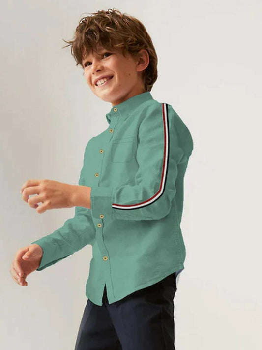 Funky's Plain Side Stripe Shirt-11529