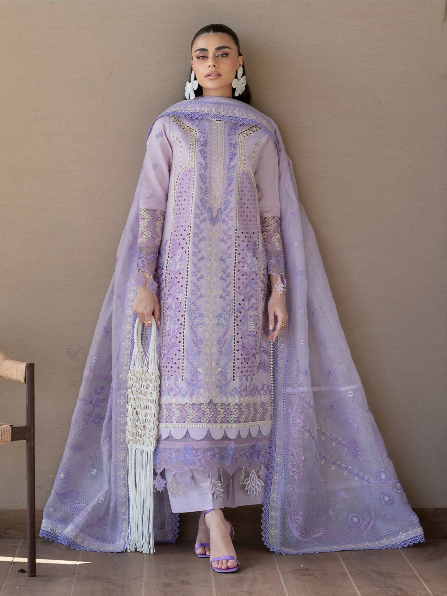 Mahnur Sirene Luxury Lawn'26 Embroidered Stitched 3-Piece Suit-S-07