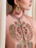 Hussain Rehar Moon In The Golden Cup Raw Silk Embellished Stitched 2-Piece Suit-Trinket