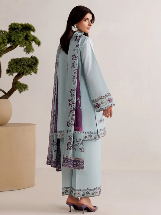 Panache Apparel Mistfall Vol II Cotton Embroidered Stitched Suit-Mirelle