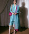 Hussain Rehar Basic Not Basic 3 Raw Silk Embellished Stitched 3-Piece Suit-Azure BNB