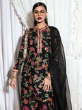 Hussain Rehar Basic Not Basic 3 Raw Silk Embellished Stitched 3-Piece Suit-Inky