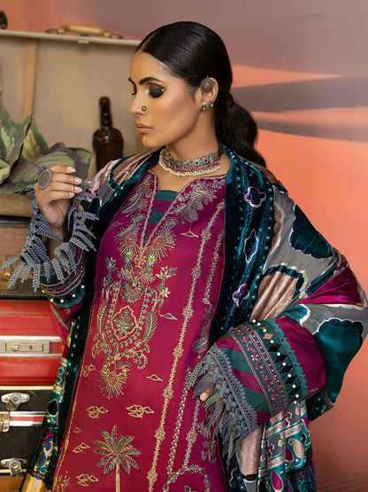 Binilyas Kotrai Embroidered Unstitched 3-Piece Suit-806-B