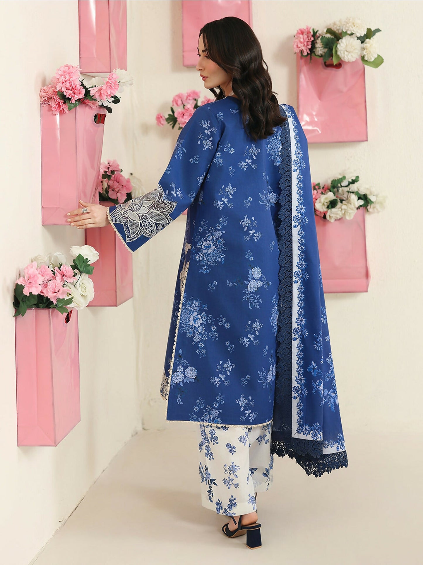 Mahnur Anaya Vol.2 Lawn Embroidered Stitched 3-Piece Suit-AN-2-03-Blue