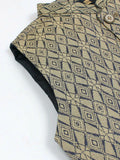 Velvour Boys Jacquard Printed Waistcoat-VW05-C