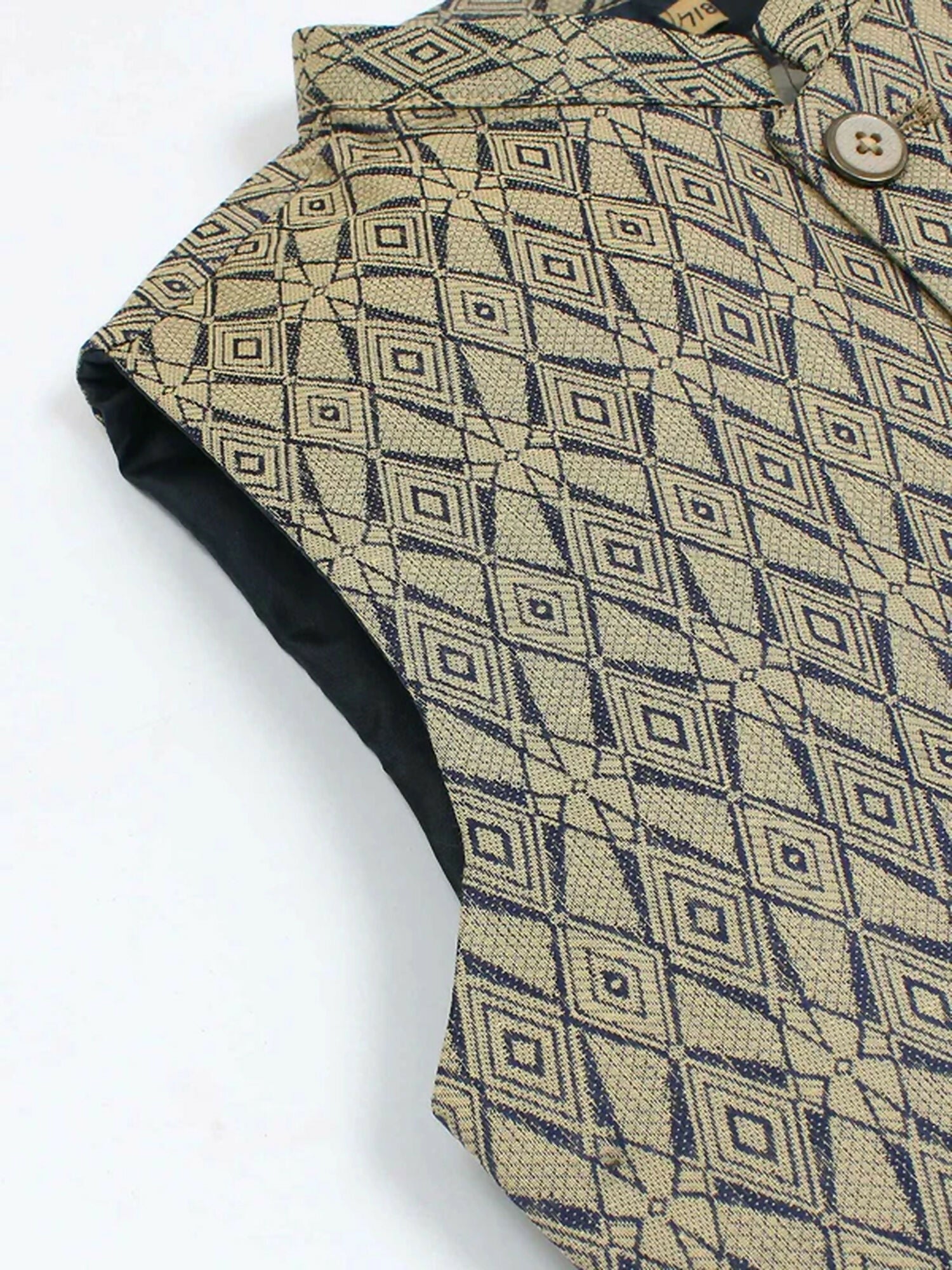Velvour Boys Jacquard Printed Waistcoat-VW05-C